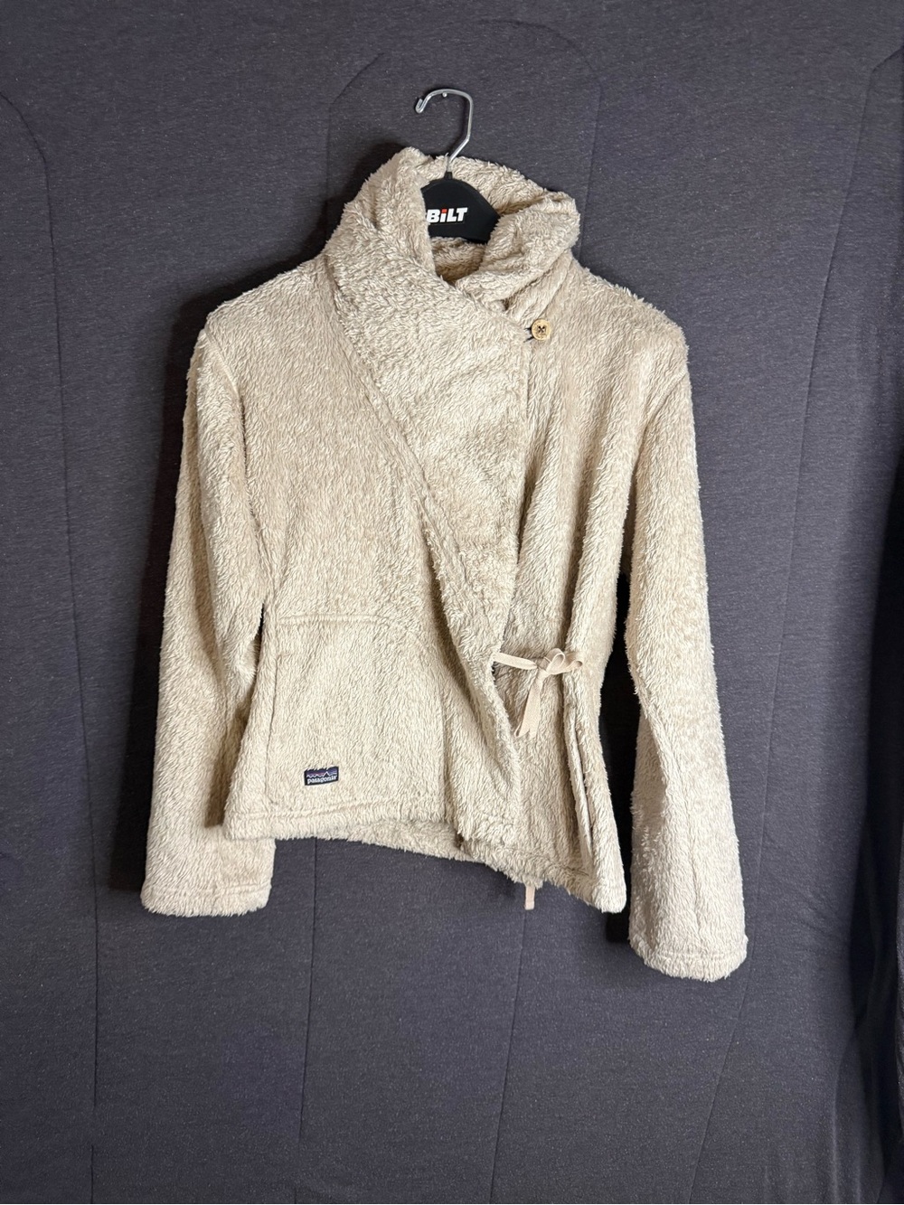 Patagonia Cream Teddy Sherpa Wrap Jacket